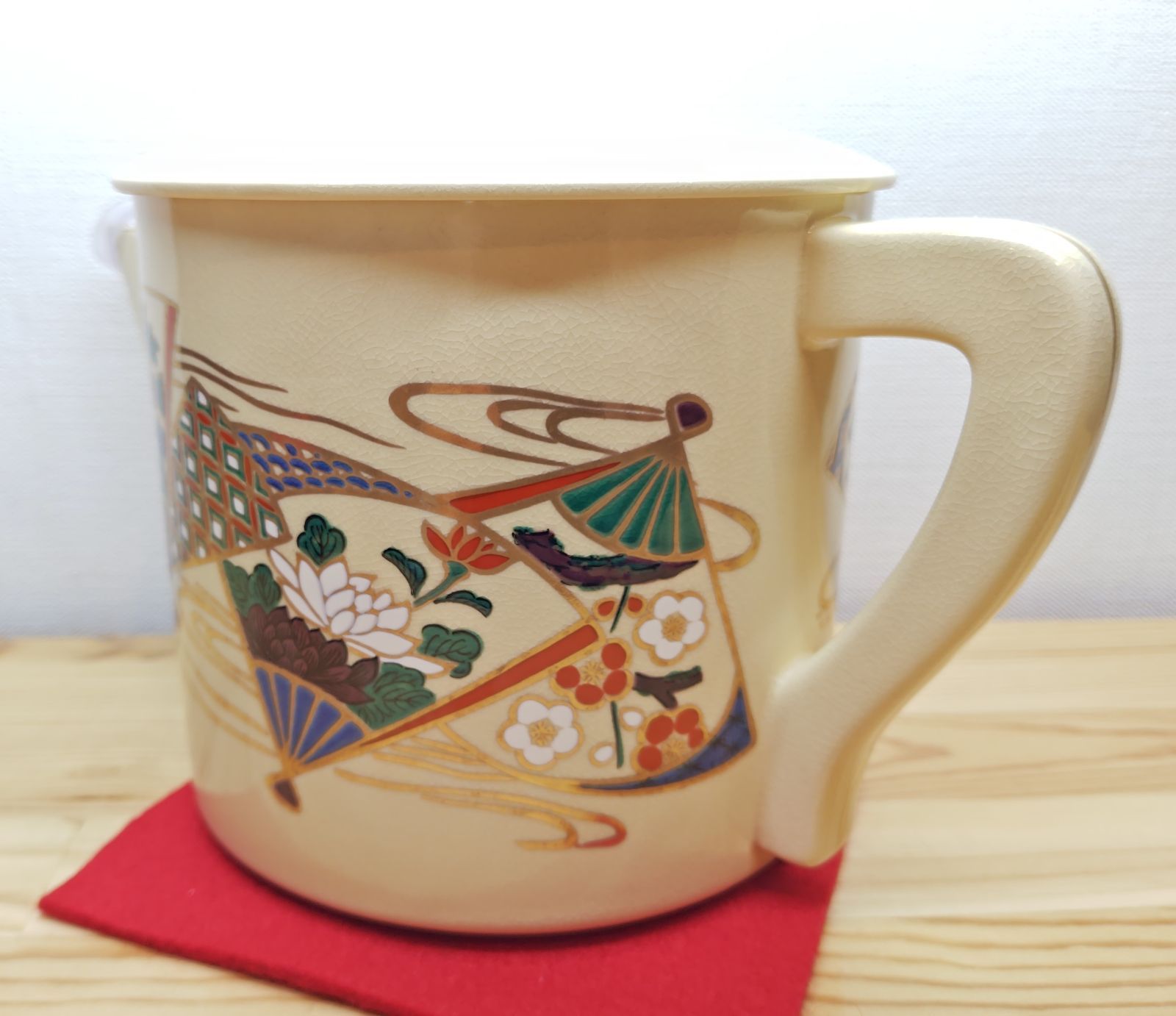 逢絢亭・新品】茶道具 水屋道具 片口水注 京焼 扇面流水 紙箱入り