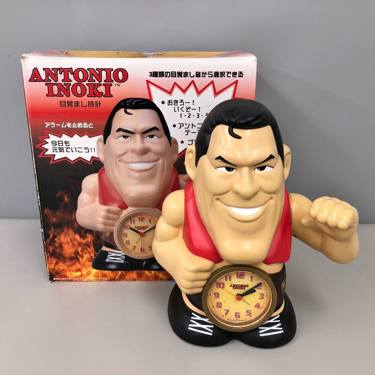 リズム時計工業 目覚まし時計 アントニオ猪木 プロレス めざまし時計
