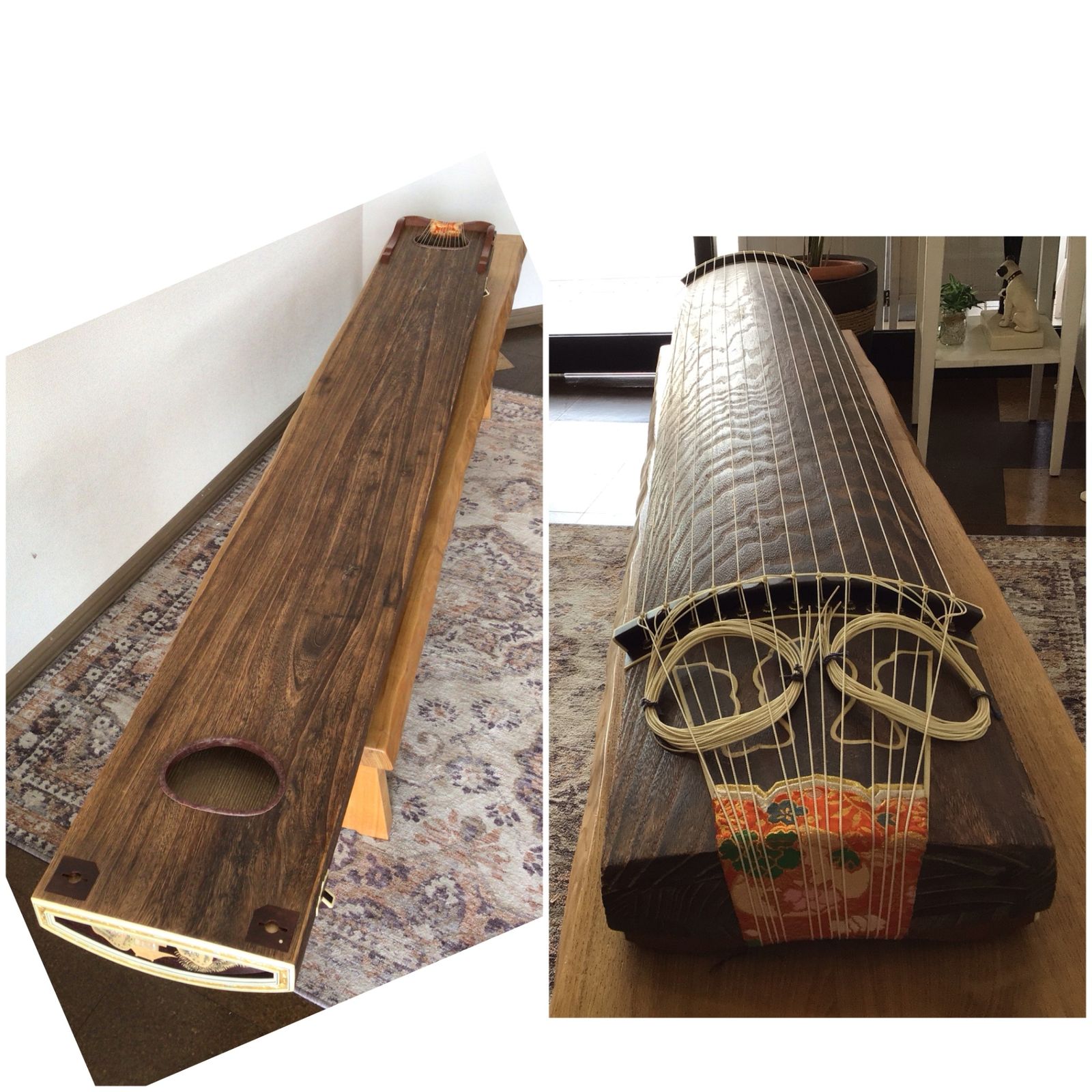 K.】練習・初心者用お琴 13弦 並甲 すだれ彫り 練習・初心者用お琴 13