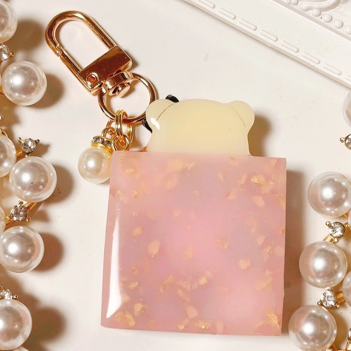 くまさんのチョコレートBOX◇シャカシャカキーホルダー シェイカー