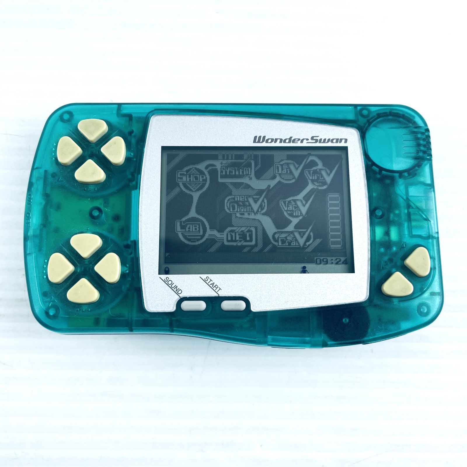 ◇【超レア！／通電OK】BANDAI ワンダースワン スケルトングリーン