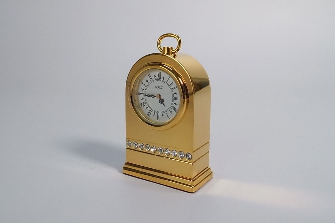 ☆美品☆ WAKO ワコー 置き時計 HW8090G 大理石ゴールド 可動品 美品