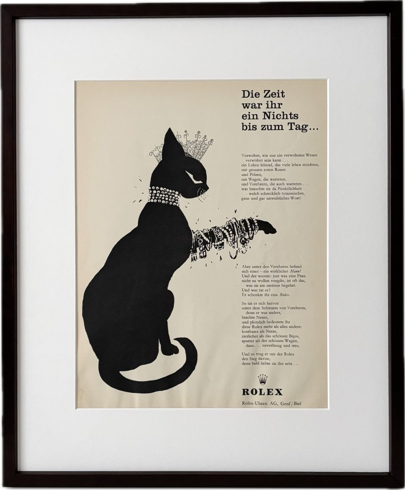 入手困難！1959 広告＞Rolex ロレックス Black Cat ポスター