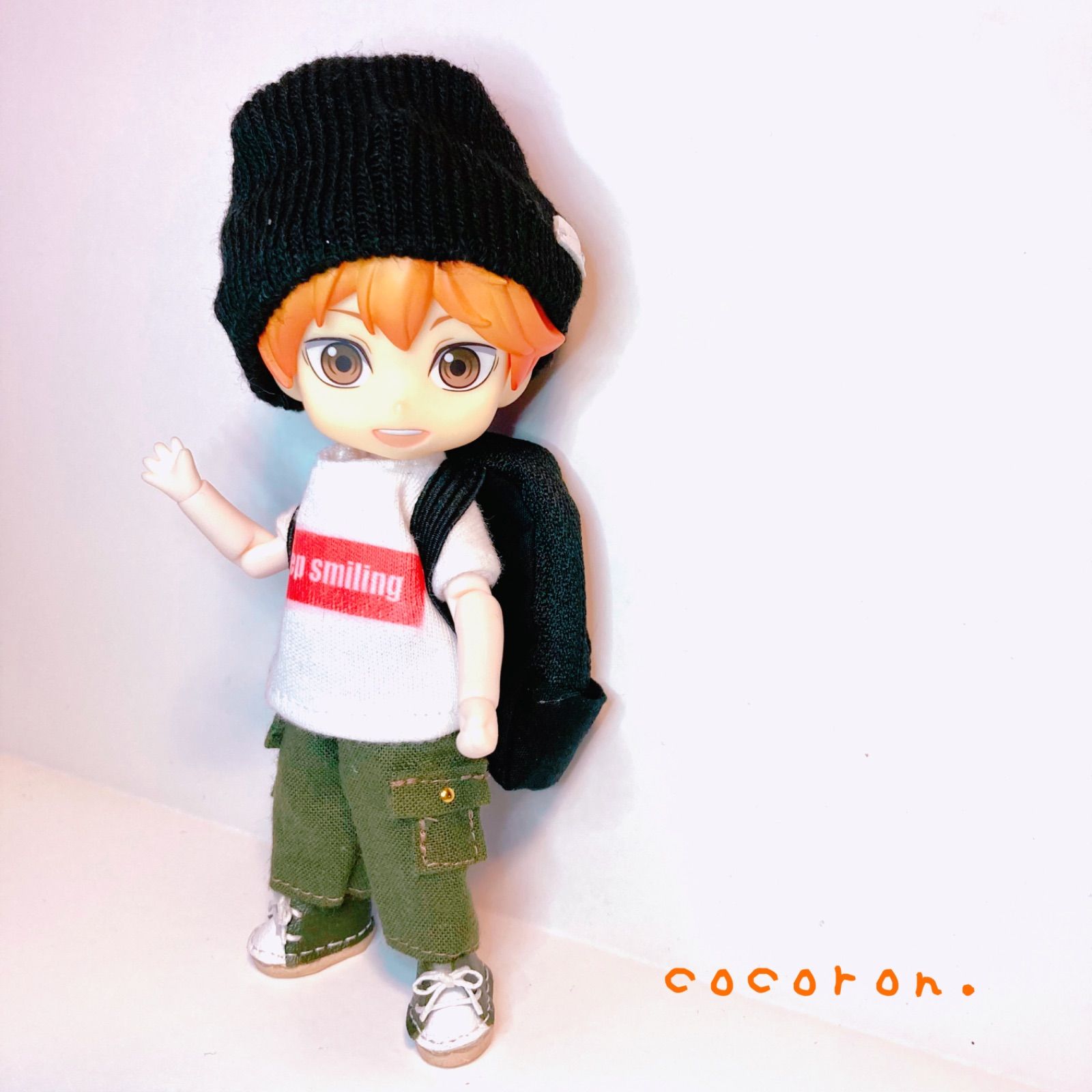 ミニチュアリュック】 ①黒 ドール用バッグ 22センチドール