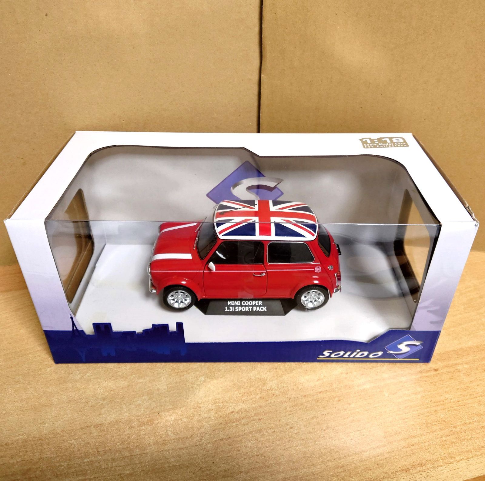 1/18 ミニ クーパー スポーツ 1997 レッド・ユニオンジャックルーフ