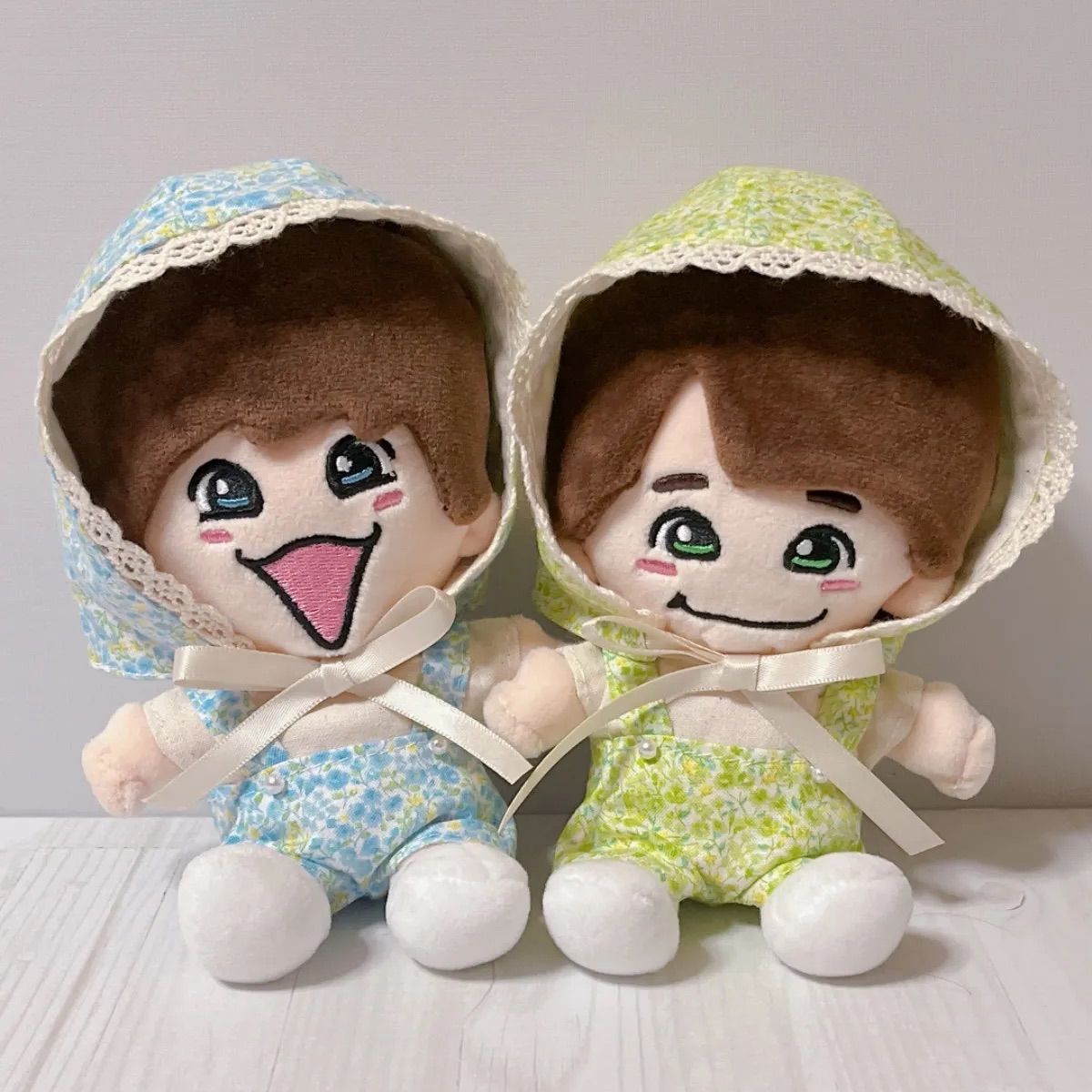 ボンネット 3点セット 緑 ちびぬい 服 - メルカリ