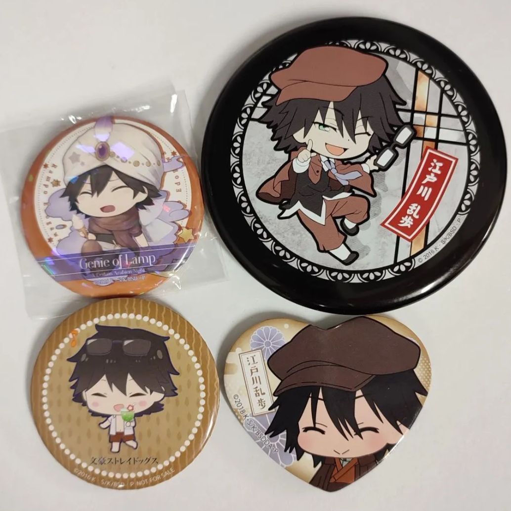 文豪ストレイドッグス 江戸川乱歩 アニメガ NewType 缶バッジ 文豪