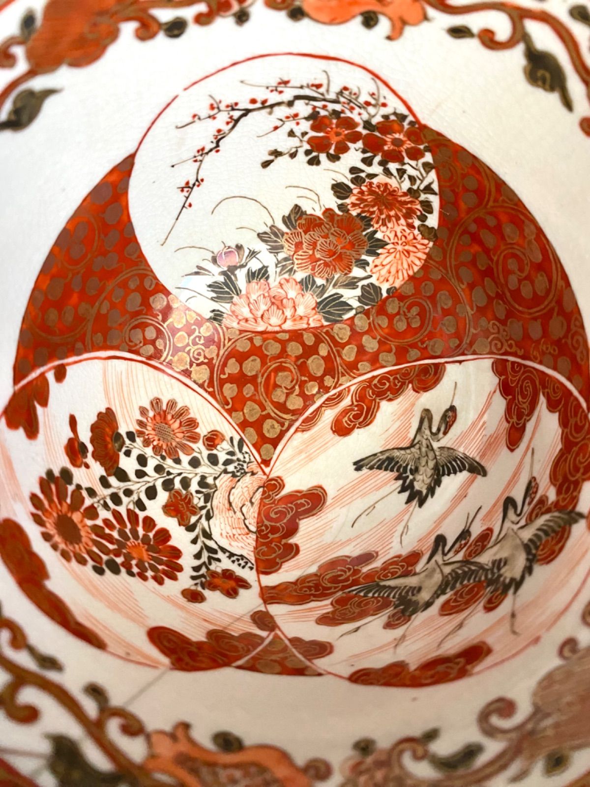 九谷焼 大日本九谷 赤絵金彩 鉢 盛鉢 和食器 骨董品 - メルカリ