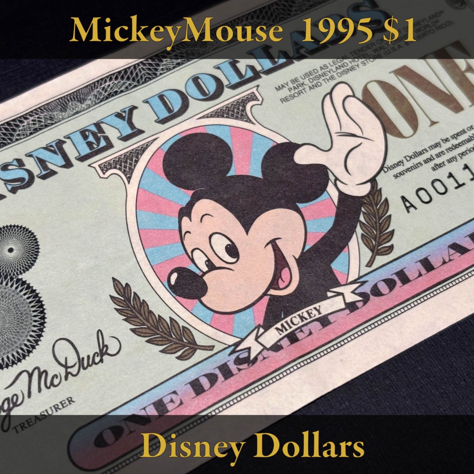 ディズニーダラー 1995年 1ドル ミッキー/眠れる森の美女の城 シリーズ