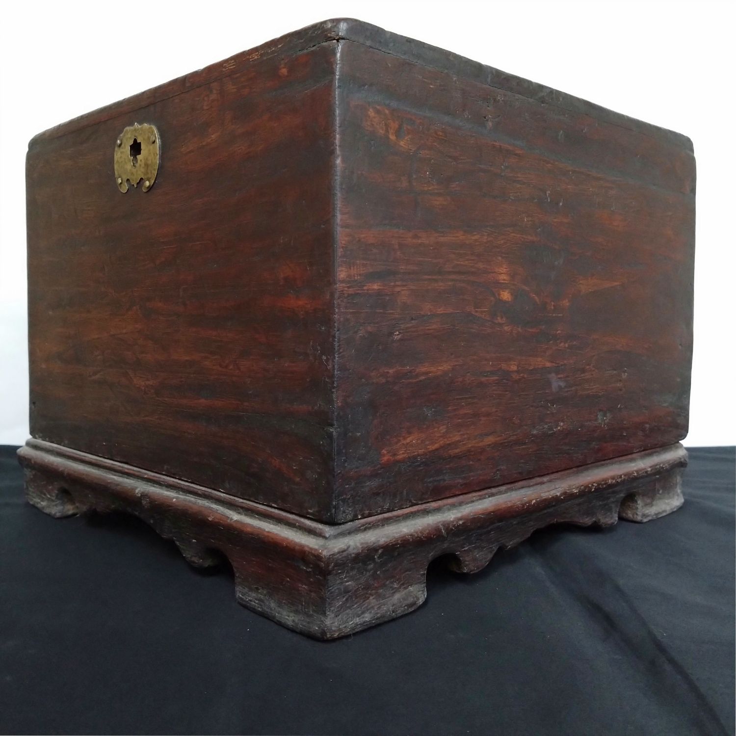 李朝 木製 道具箱 鍵穴付 硯箱 蓋つき重ね箱 高さ23.5cm 0094 - メルカリ