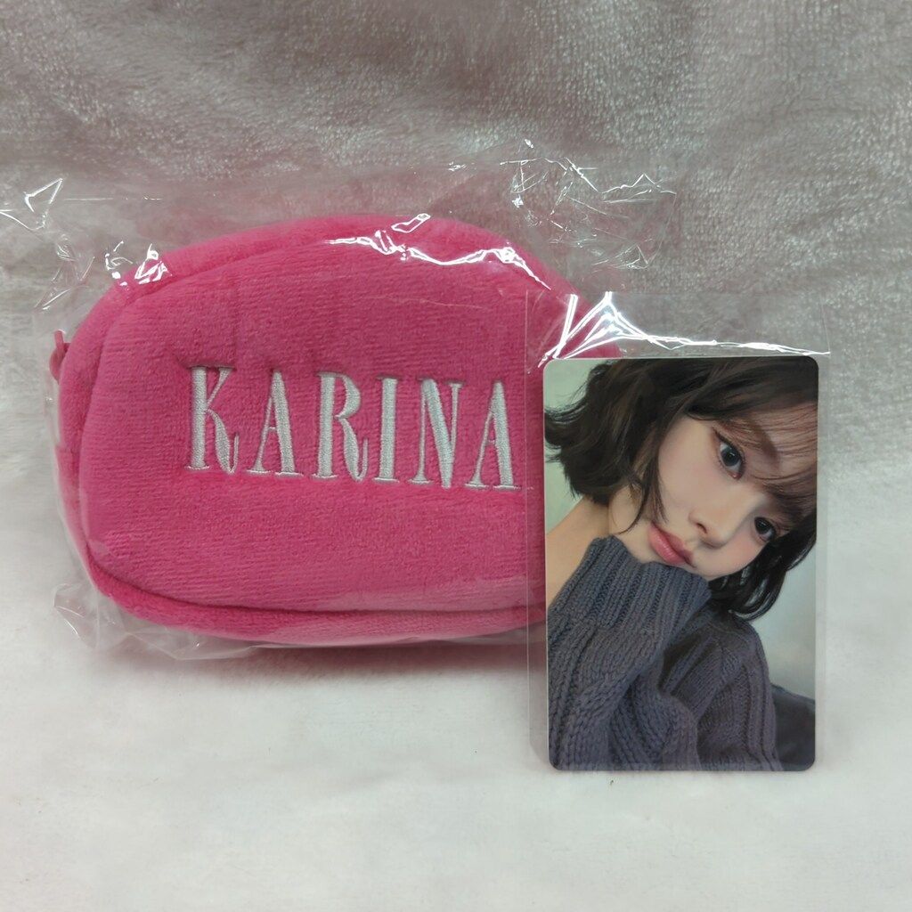 aespa 販売済み To MY WORLD ファンミ ミラー付きポーチ トレカ付