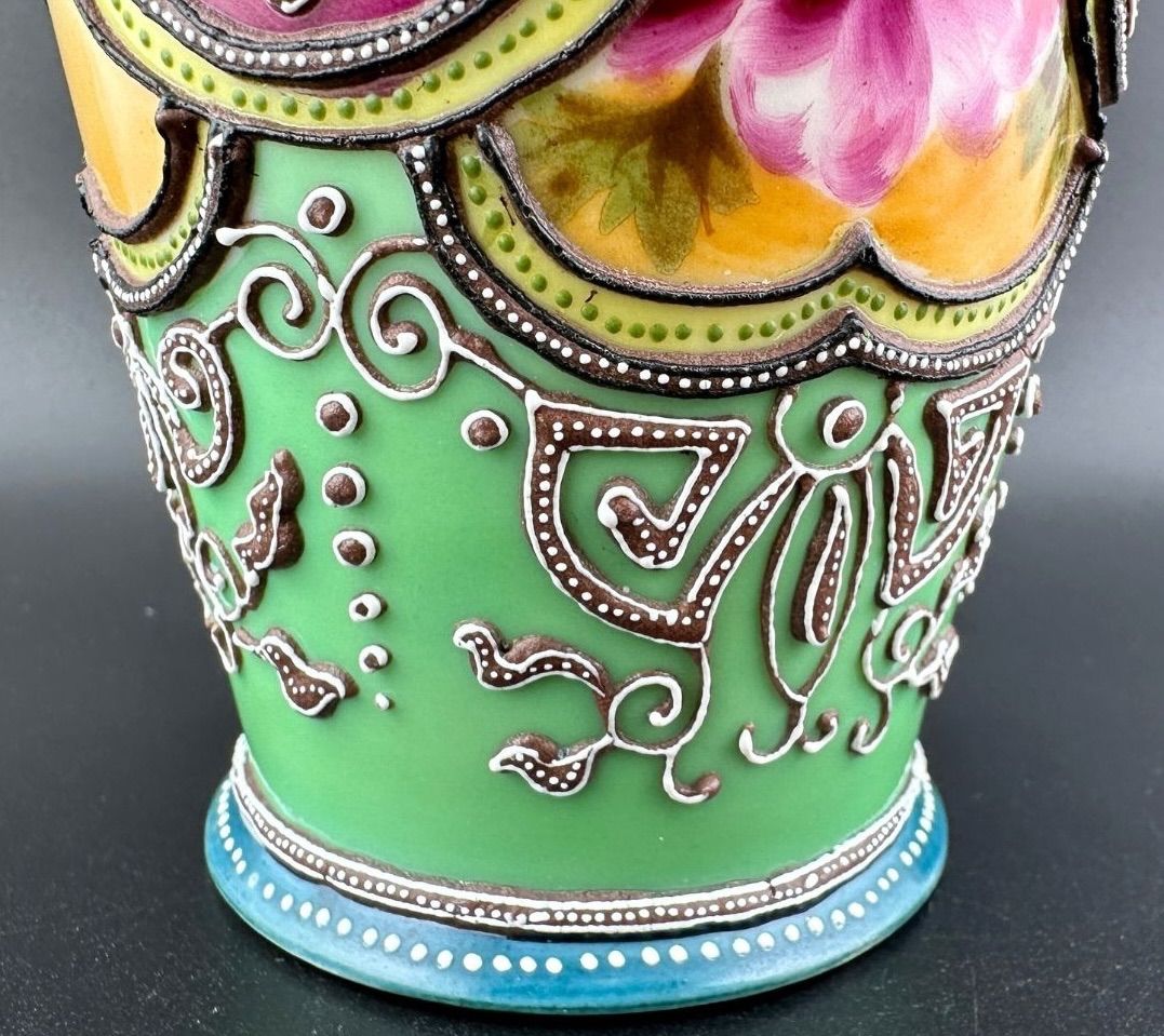 希少】初期オールドノリタケ 花瓶 マルキ印 明治期 里帰りアンティーク