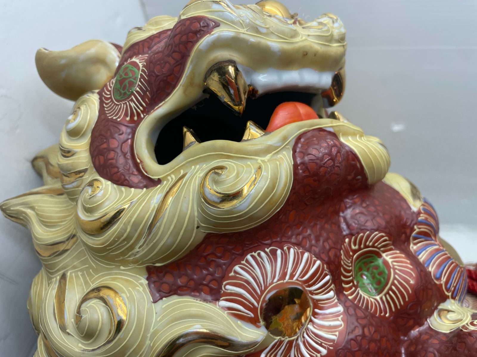 九谷焼 大型の唐獅子 打出の小槌 - メルカリ