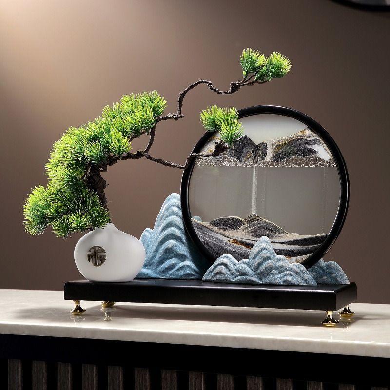 インテリア雑貨 芸術 流砂オーナメント オブジェ 置物 サンドアート