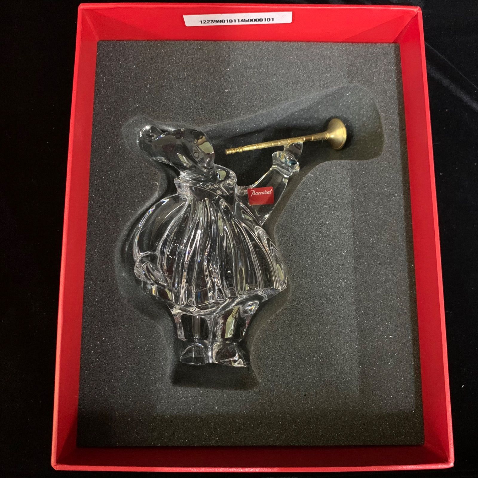 希少 未使用 美品 バカラ 笛吹き ピエロ クリスタル ガラス フィギュア