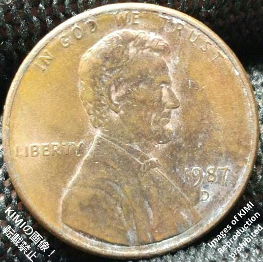 1セント硬貨 1987 D アメリカ合衆国 リンカーン 1セント硬貨 1ペニー