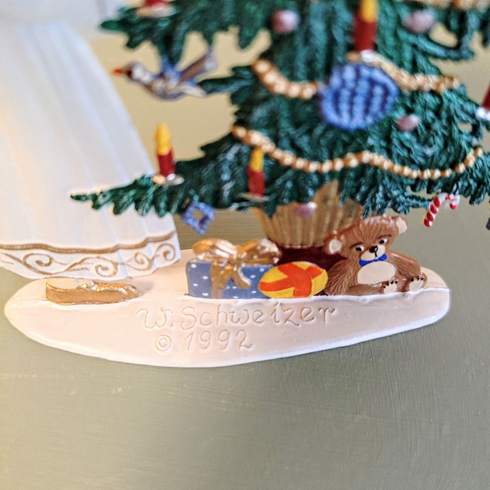 再入荷 クリスマスツリーと天使 スタンド 錫製 ドイツ工芸品 ドイツ