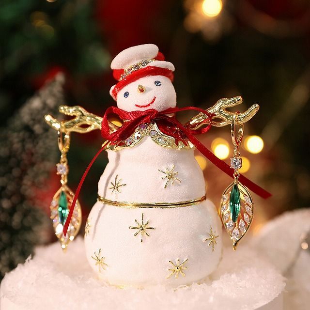 新品 未使用】ジュエリーボックス スノーマン クリスマス 可愛い