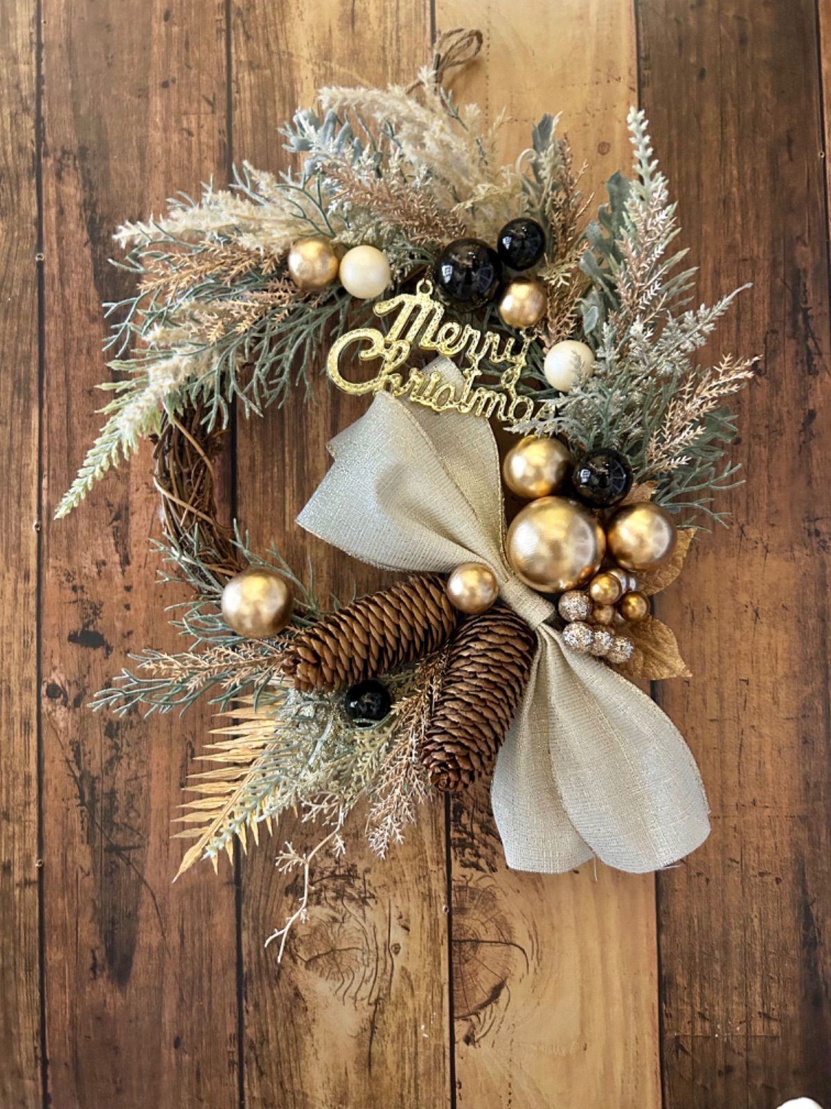 6-156 早割クリスマスリース ナチュラルクリスマス 大人クリスマス