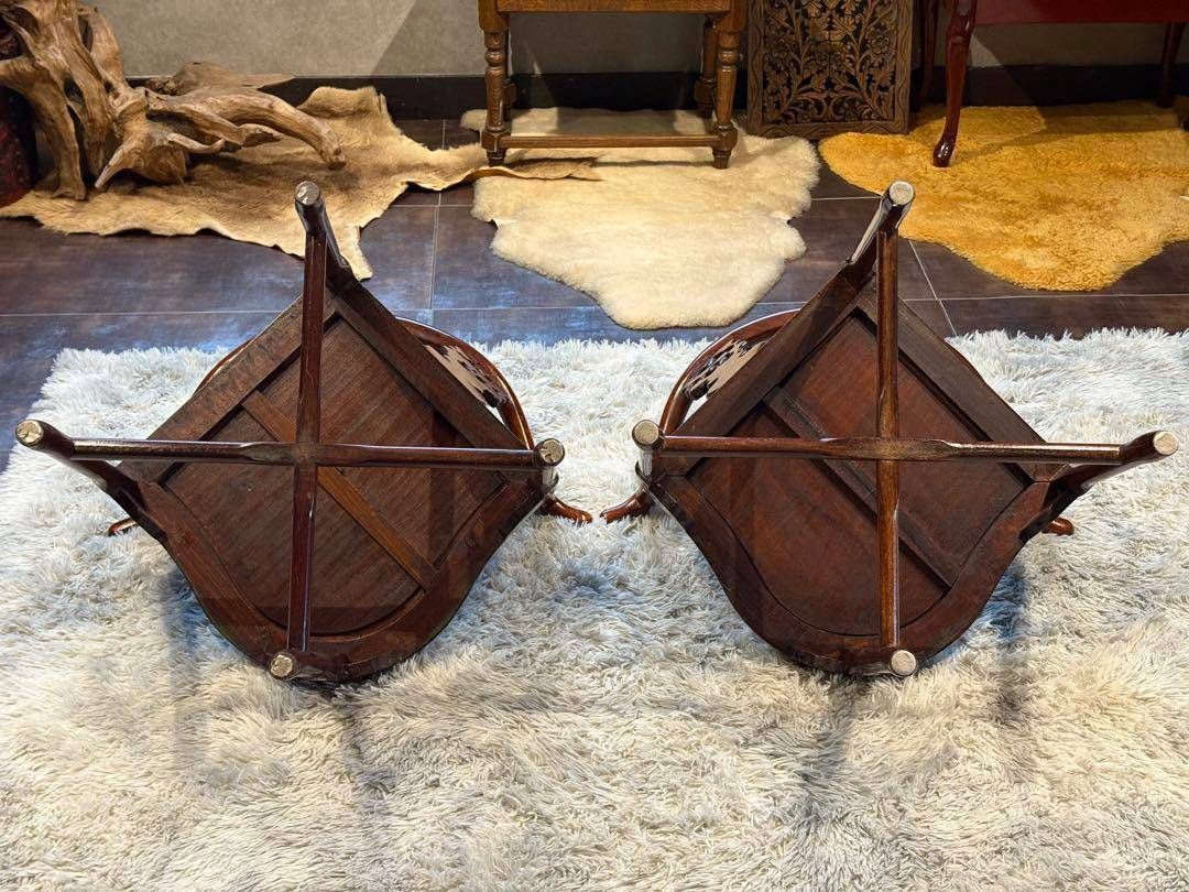 希少 サイドチェア 螺鈿細工 唐木家具 椅子 チェア アームチェア NZ