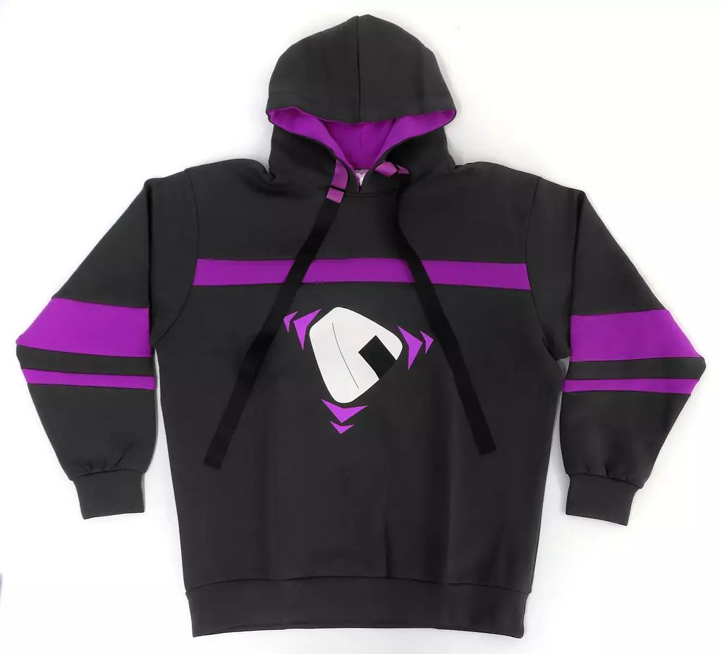 中古】アウターウェア 猫又おかゆ おかゆとおそろい!パーカー ブラック