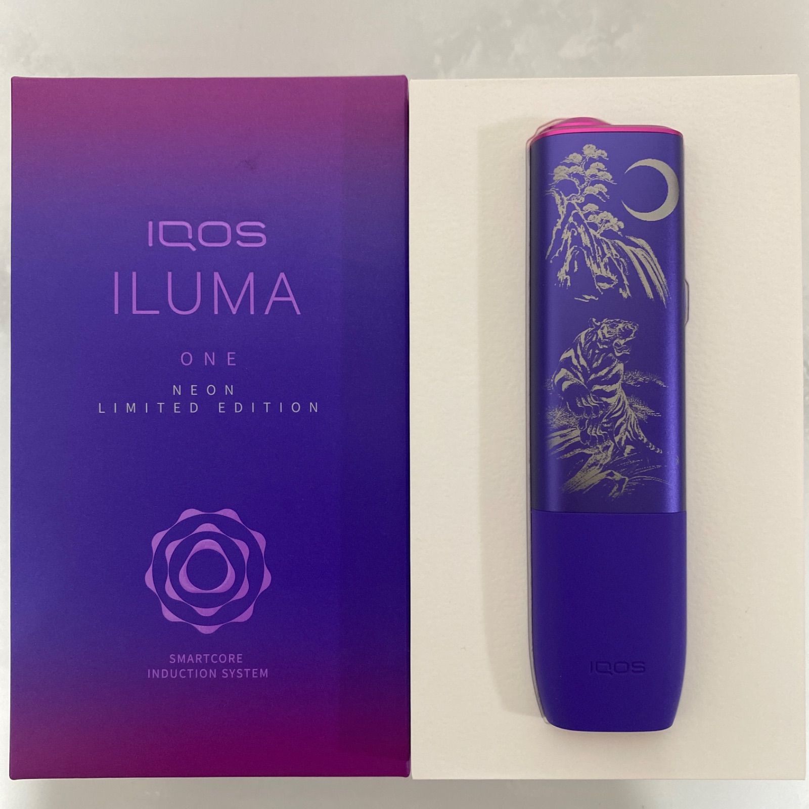 虎 三日月 デザイン レーザー加工 iQOS ILUMA ONE アイコス イルマ