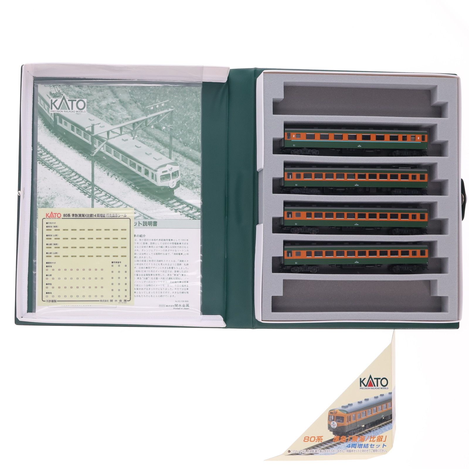 10-380 80系 準急「東海/比叡」 増結セット(4両)(動力無し) Nゲージ