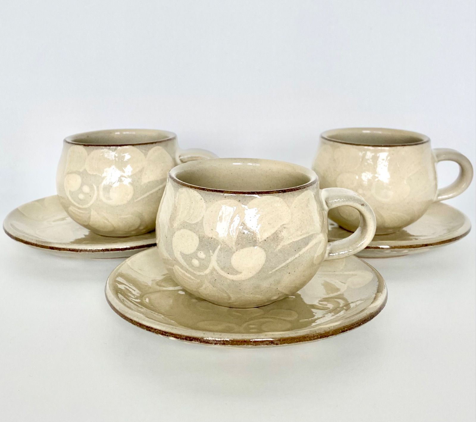 新品】やちむん 山城窯 山城尚子さん カップ&ソーサー 3点セット