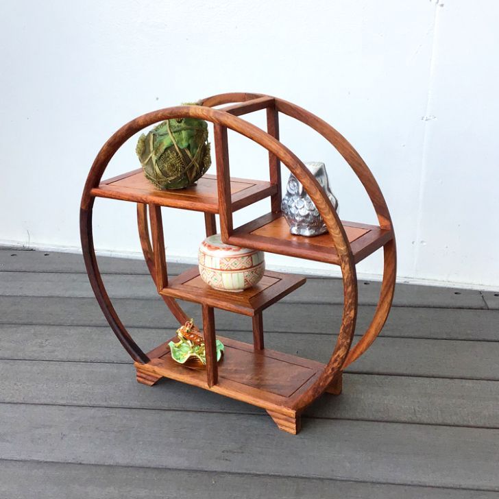 飾り棚 和モダン 和風 アジアン オリエンタル おしゃれ 天然木 花梨