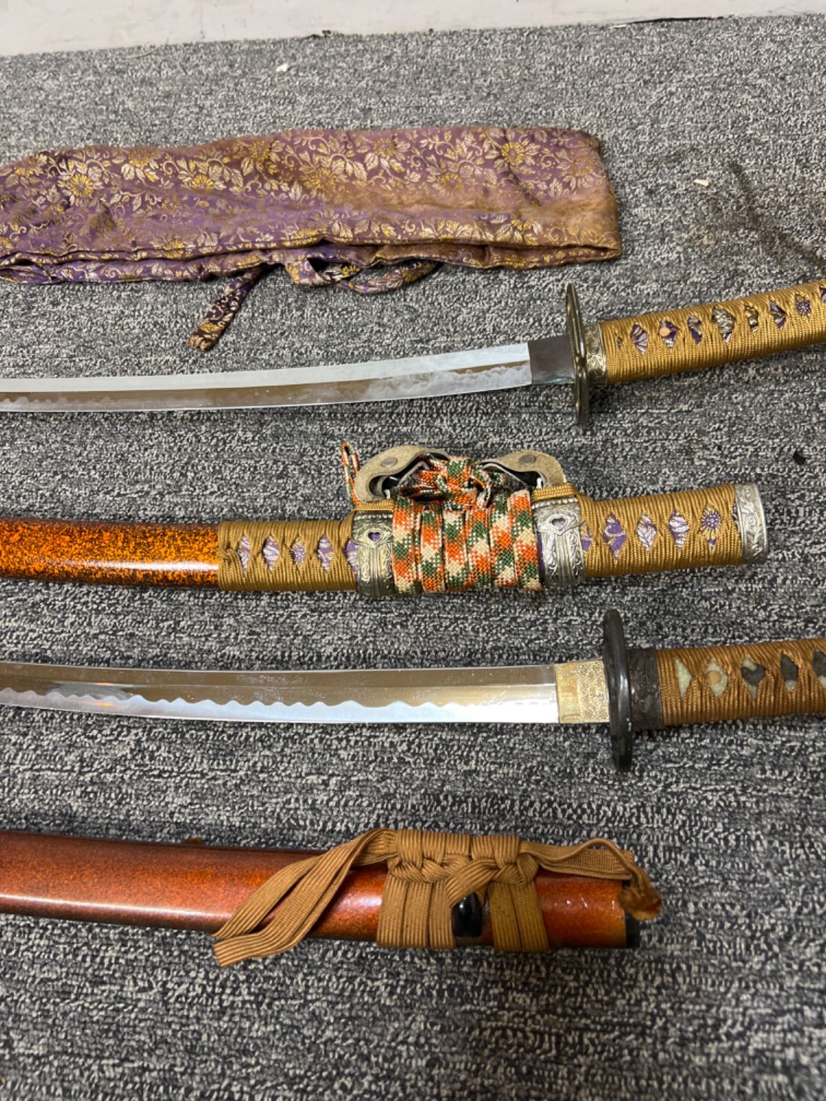 ⭐︎ 模擬刀 日本刀レプリカ 模造刀 2本 セット 細刃 日本刀 オブジェ