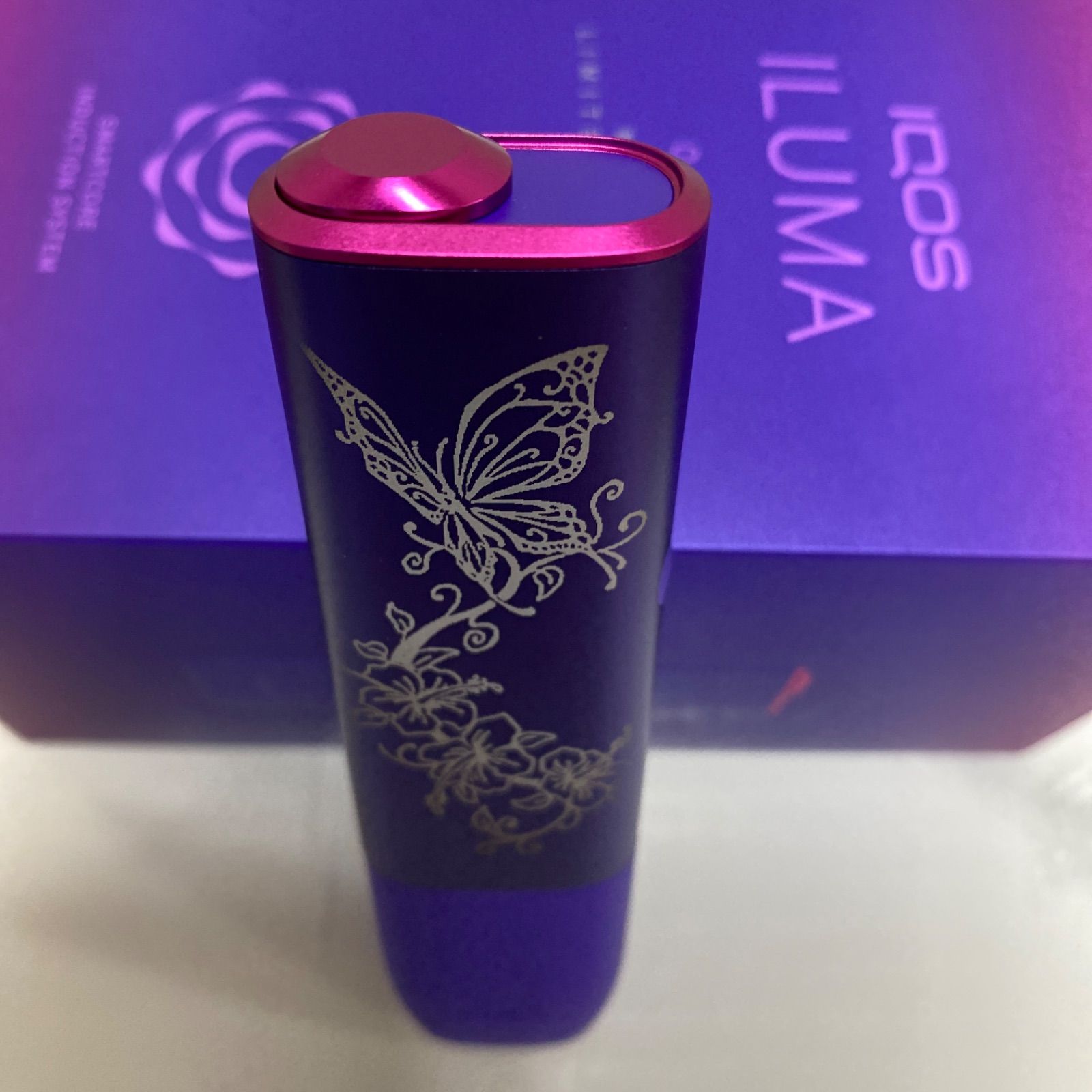 iQOS ILUMA ONE アイコス イルマ ワン レーザー加工 アゲハ蝶 ネオン