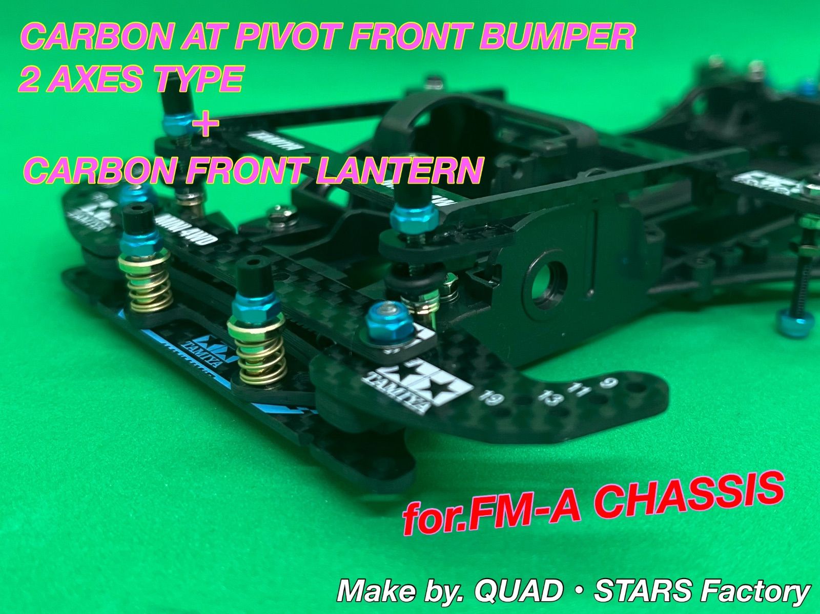 ミニ四駆・FM-Aシャーシ用】2軸ATピボットバンパー＋フロント提灯