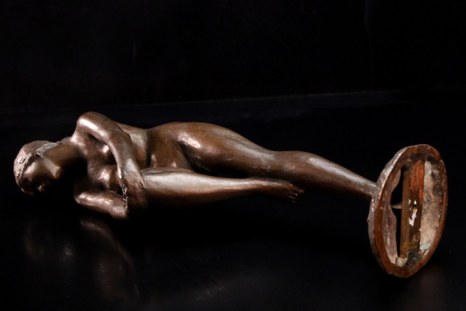 雨宮敬子 ブロンズ製 裸婦像 38.5cm 2670g 銅像 唐物 骨董 古美術 楾