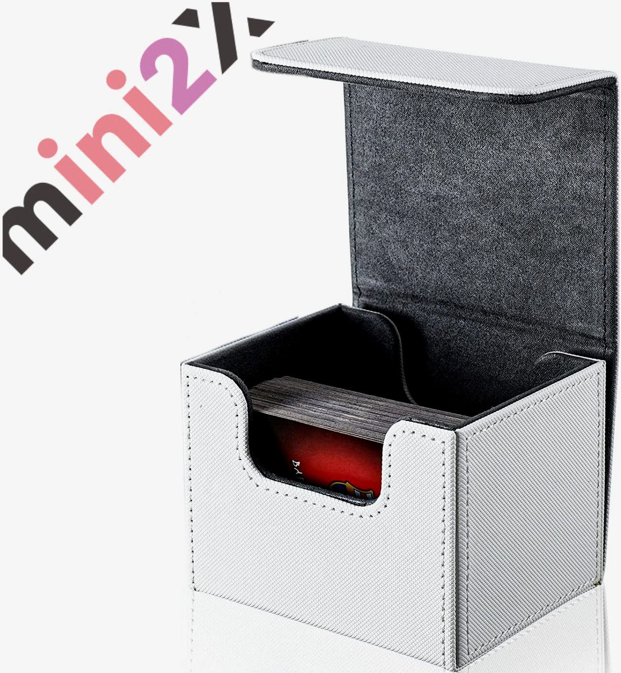 高級 レザー調 デッキケース トレカ トレーディングカード 約100枚収納