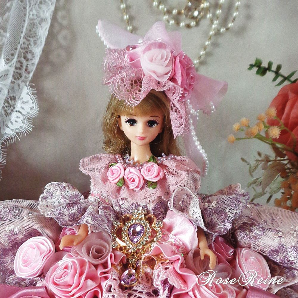 XmasSale】アンネローゼ王妃 クラシカルモーブピンクの可憐で豪華な最
