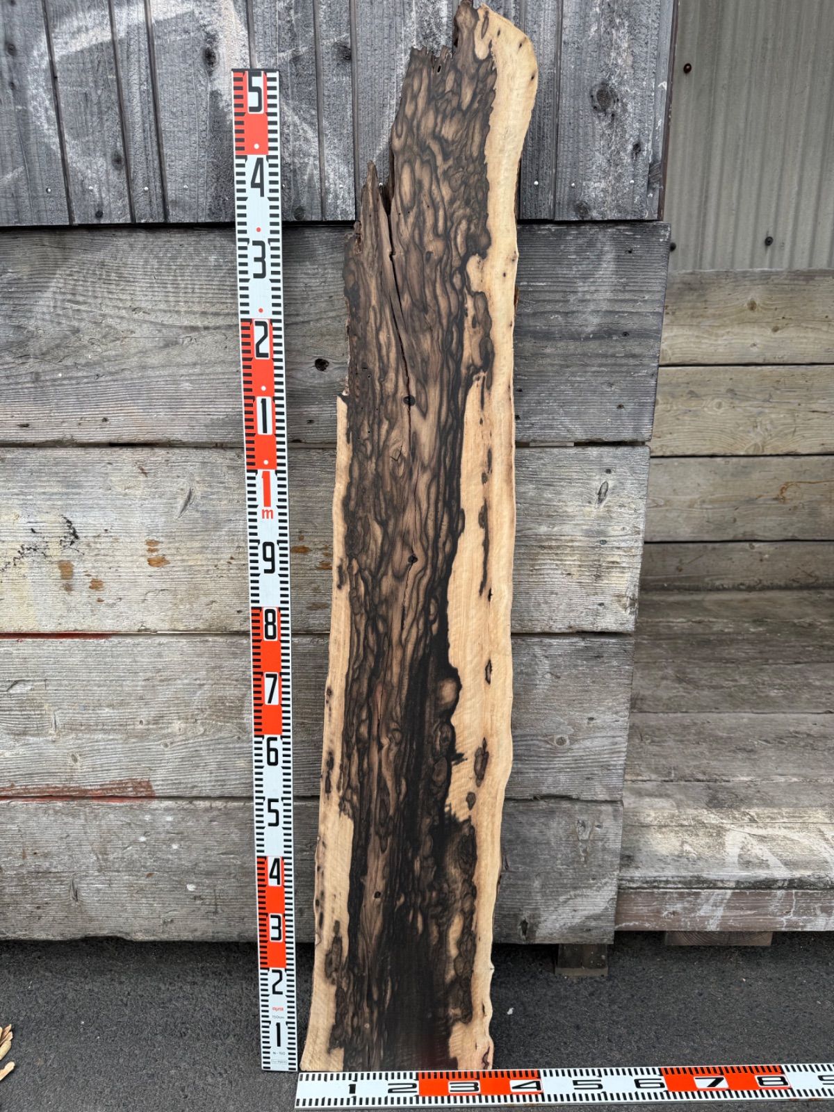 黒柿 銘木 孔雀杢 一枚板 無垢材 DIY 希少品 乾燥材 - メルカリ