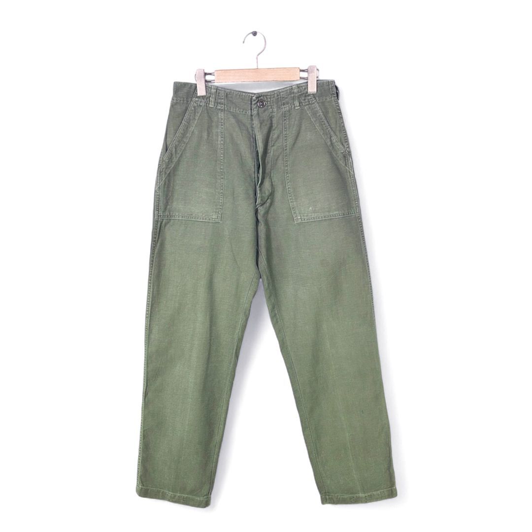 60s 70s U.S.ARMY OG-107 ベイカーパンツ コットンサテン