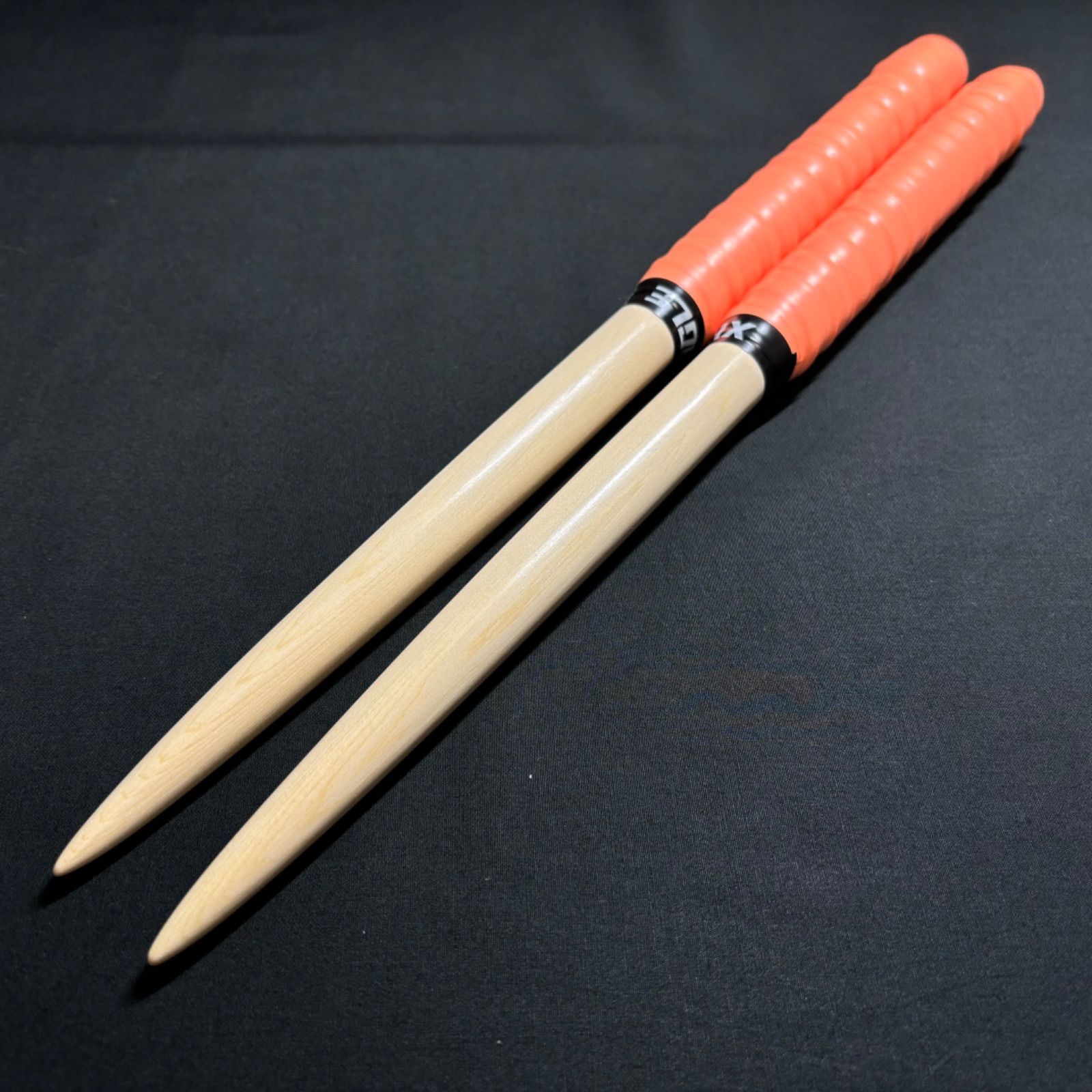 米ヒバ万能型】太鼓の達人 マイバチ 直径2.0cm×長さ37.0cm オレンジ
