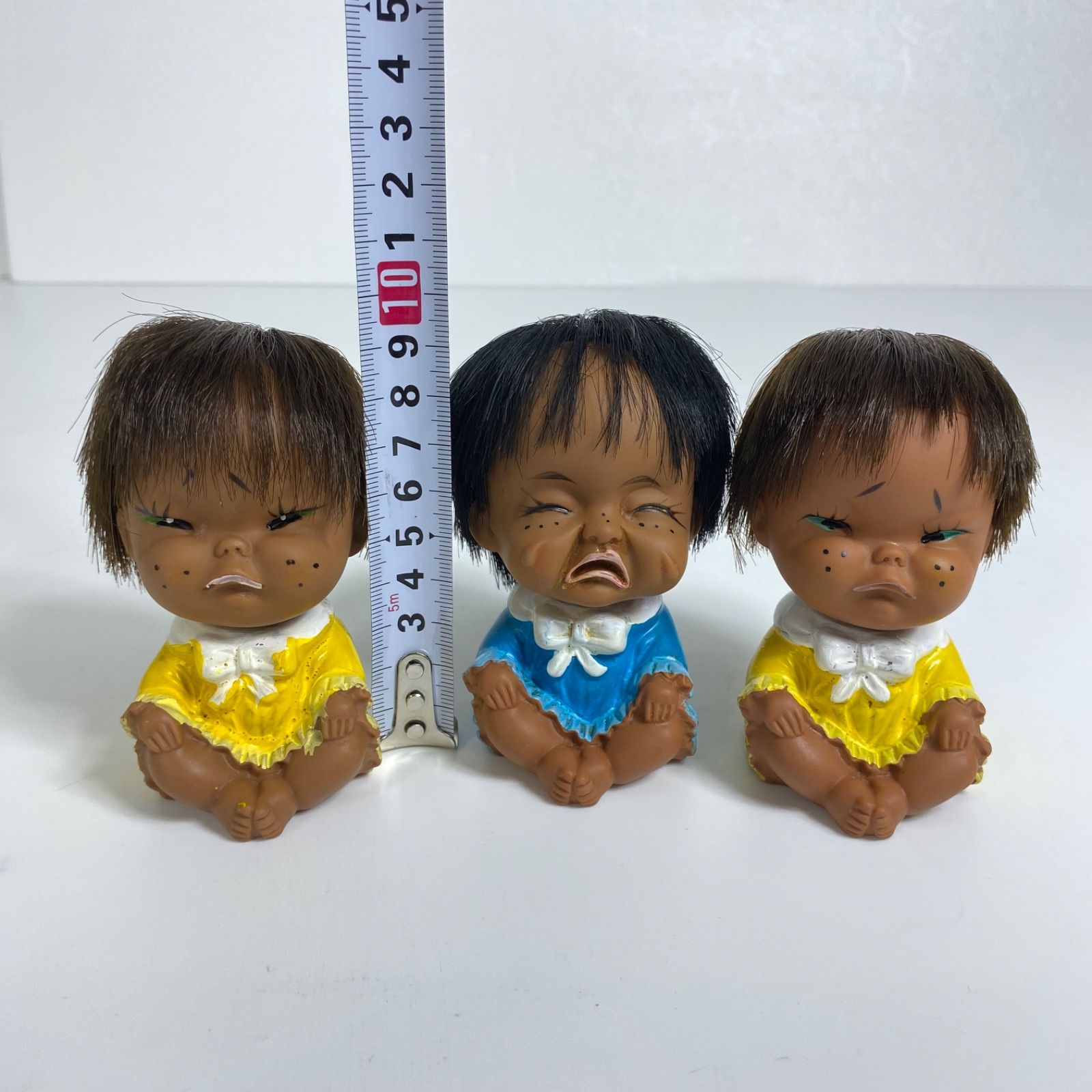 昭和レトロ ソフビ人形 ベビー 赤ちゃん フィギュア 3体セット 三つ子
