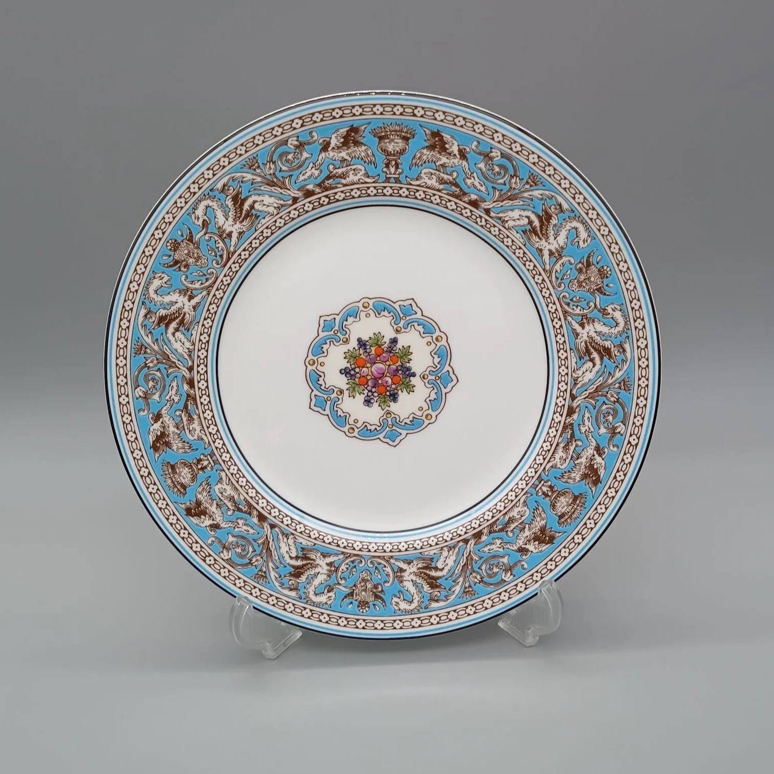 ウェッジウッド フロレンティーン ターコイズ 黒壺マーク プレート 皿