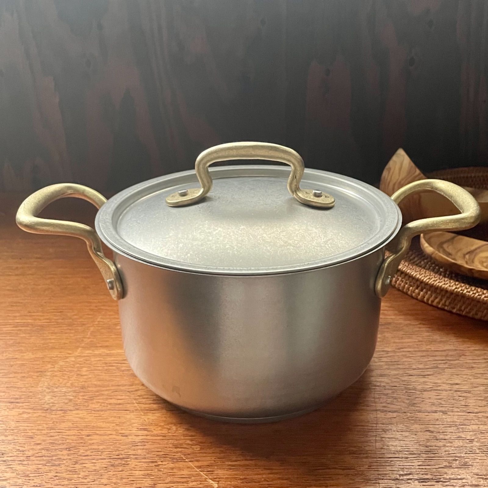 sold】SAMBONET サンボネ 16cm ステンレス両手鍋／シチューポット