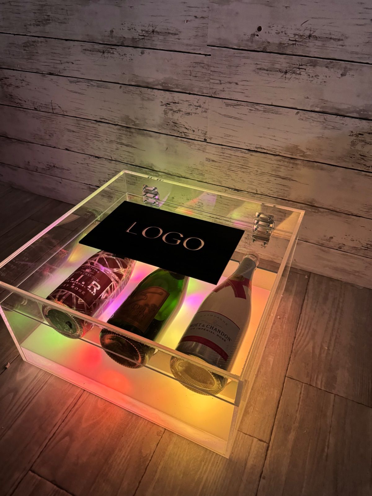 シャンパン ケース LED ディスプレイ アタッシュケース ブラックホール