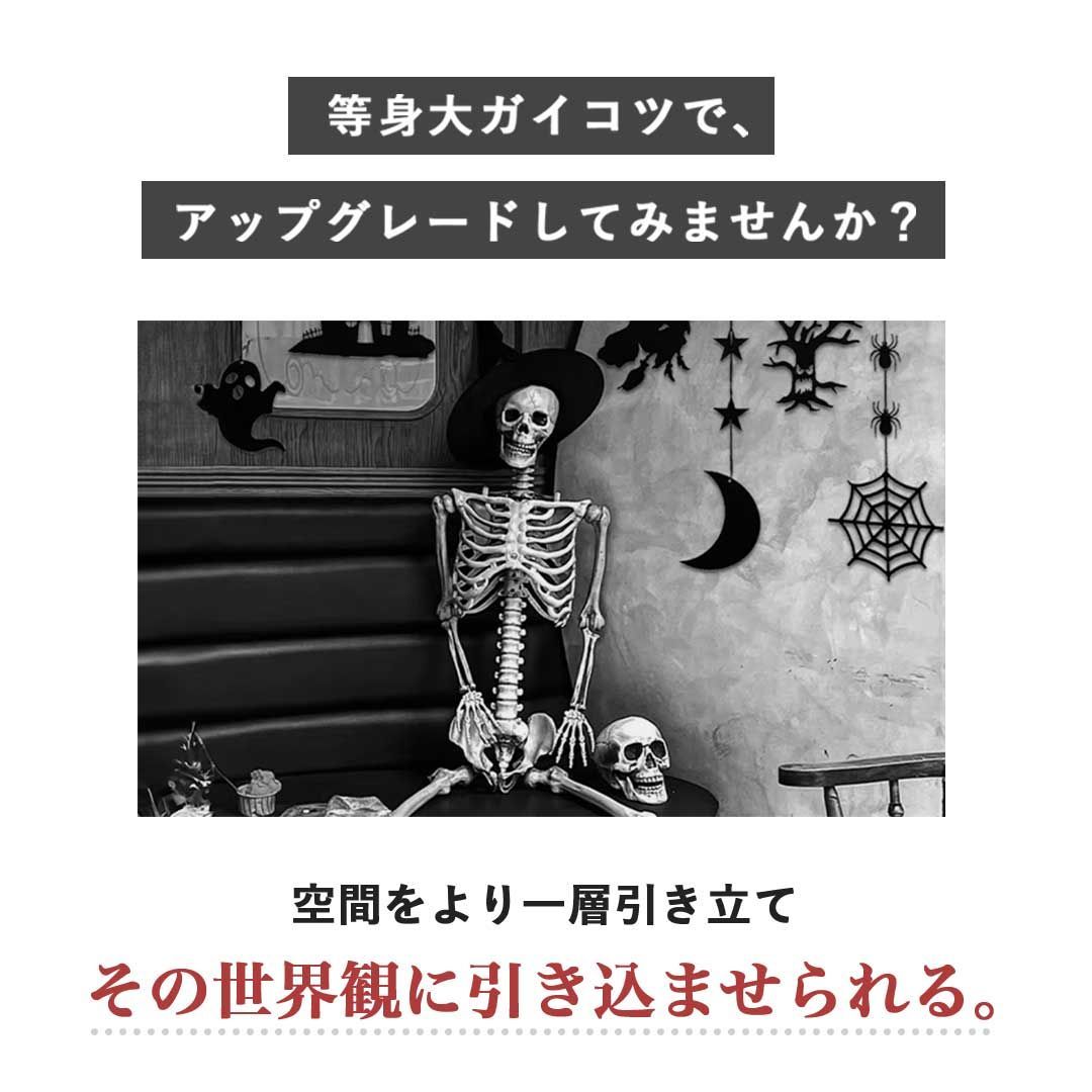今だけ限定特典｜WARNINGテープ6m付き ドクロ 人体模型 骸骨 ガイコツ