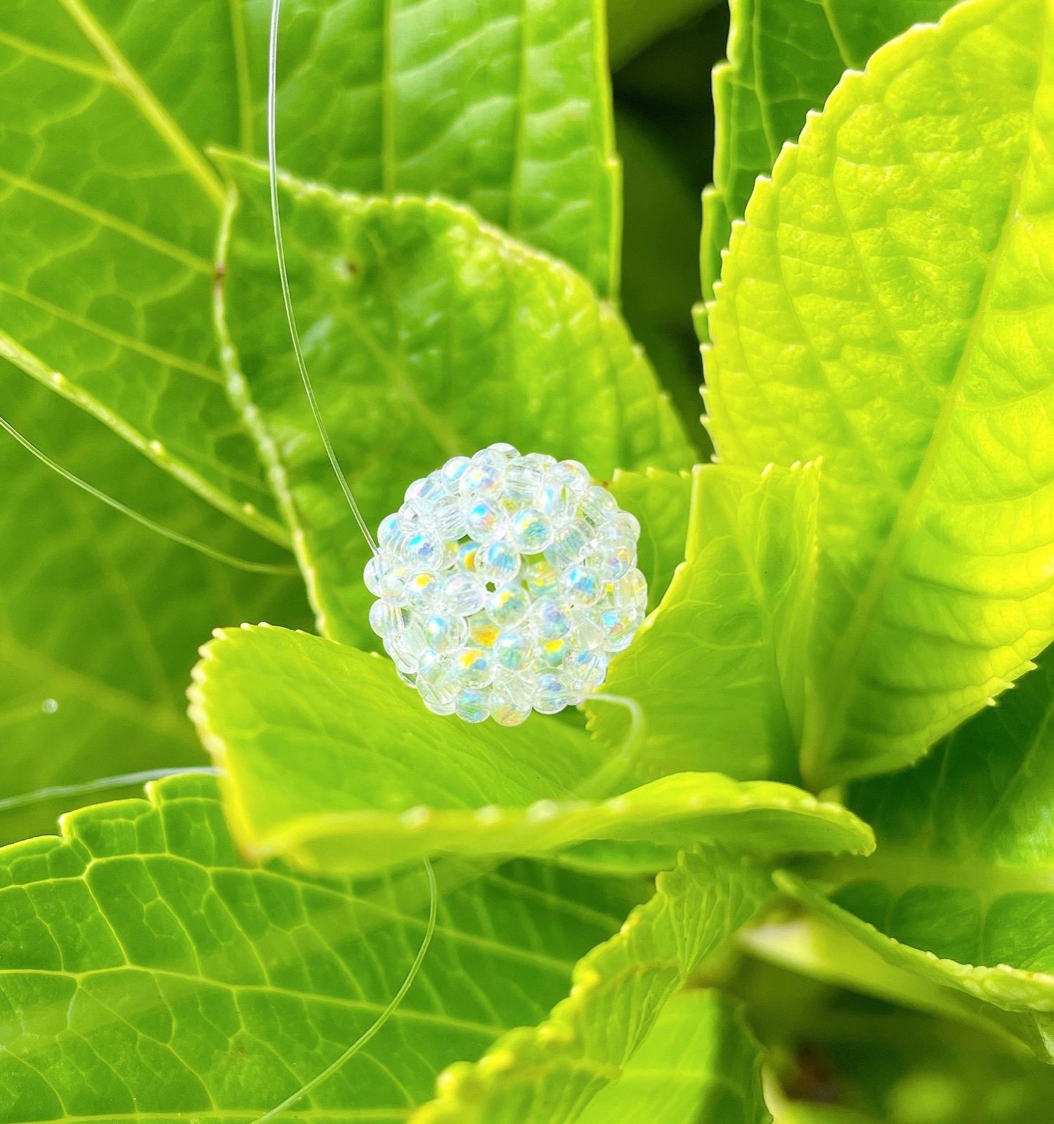 神聖幾何学フラーレン 2.3mmオーラ水晶 認定クリエイター作 宇宙