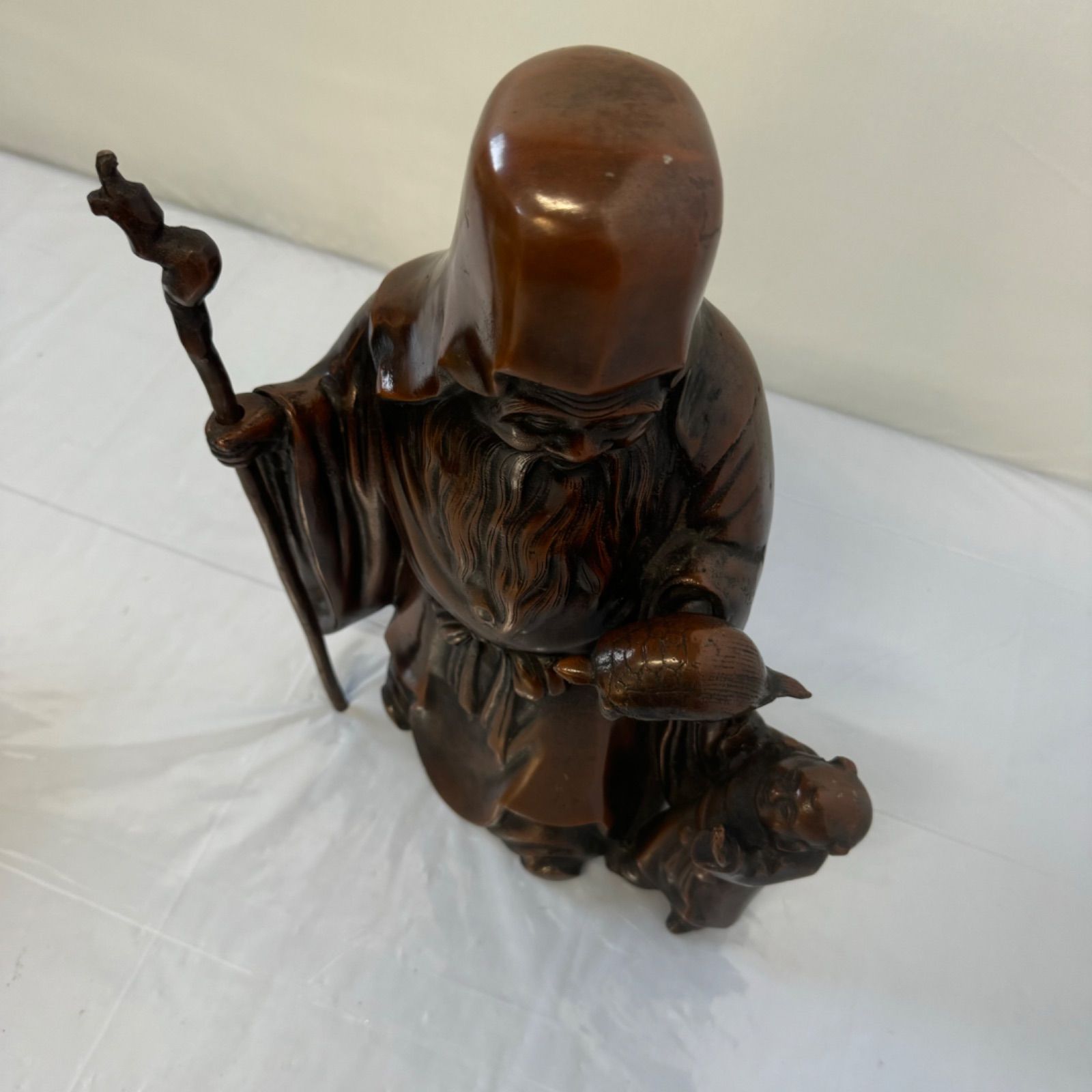 寿老人 鋳物 置物 七福神 仙人 金属工芸 縁起物 長寿 財運 神仙 神