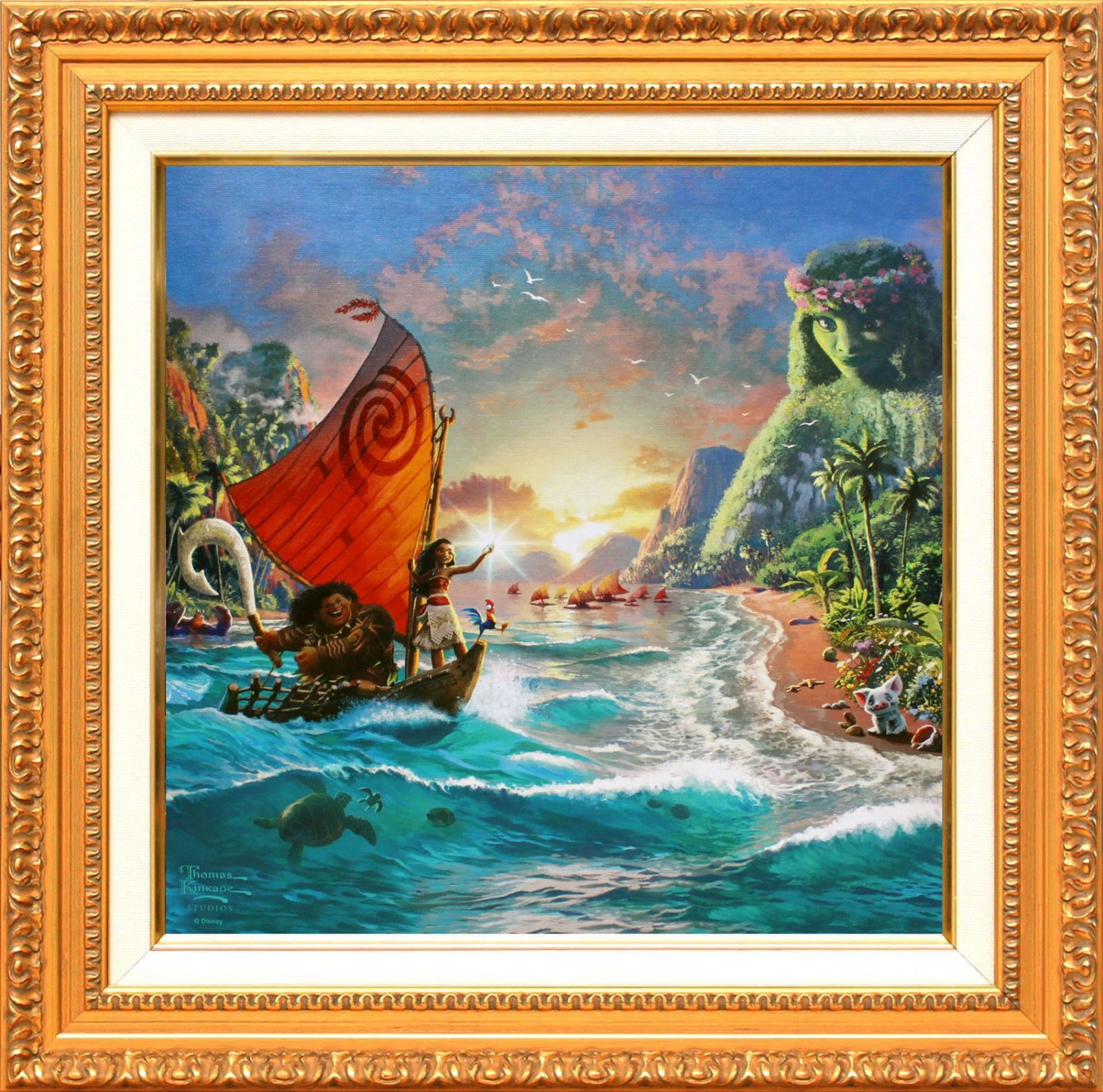 ディズニー/トーマス キンケード「モアナと伝説の海」展示用フック付
