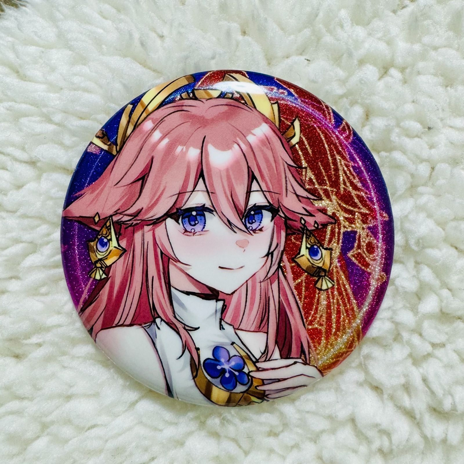 原神 同人 缶バッジ 八重神子(やえみこ)B 缶バッヂ - メルカリ