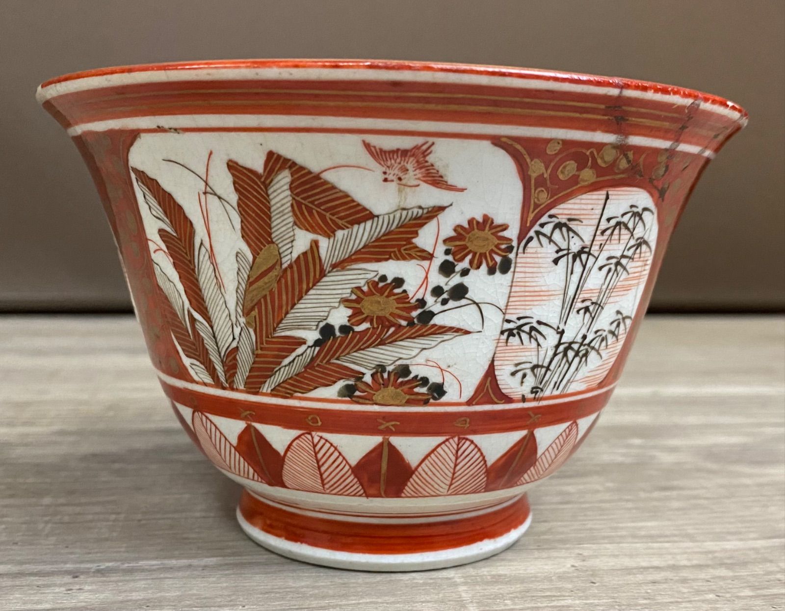 九谷焼 大日本九谷 赤絵金彩 鉢 盛鉢 和食器 骨董品 - メルカリ