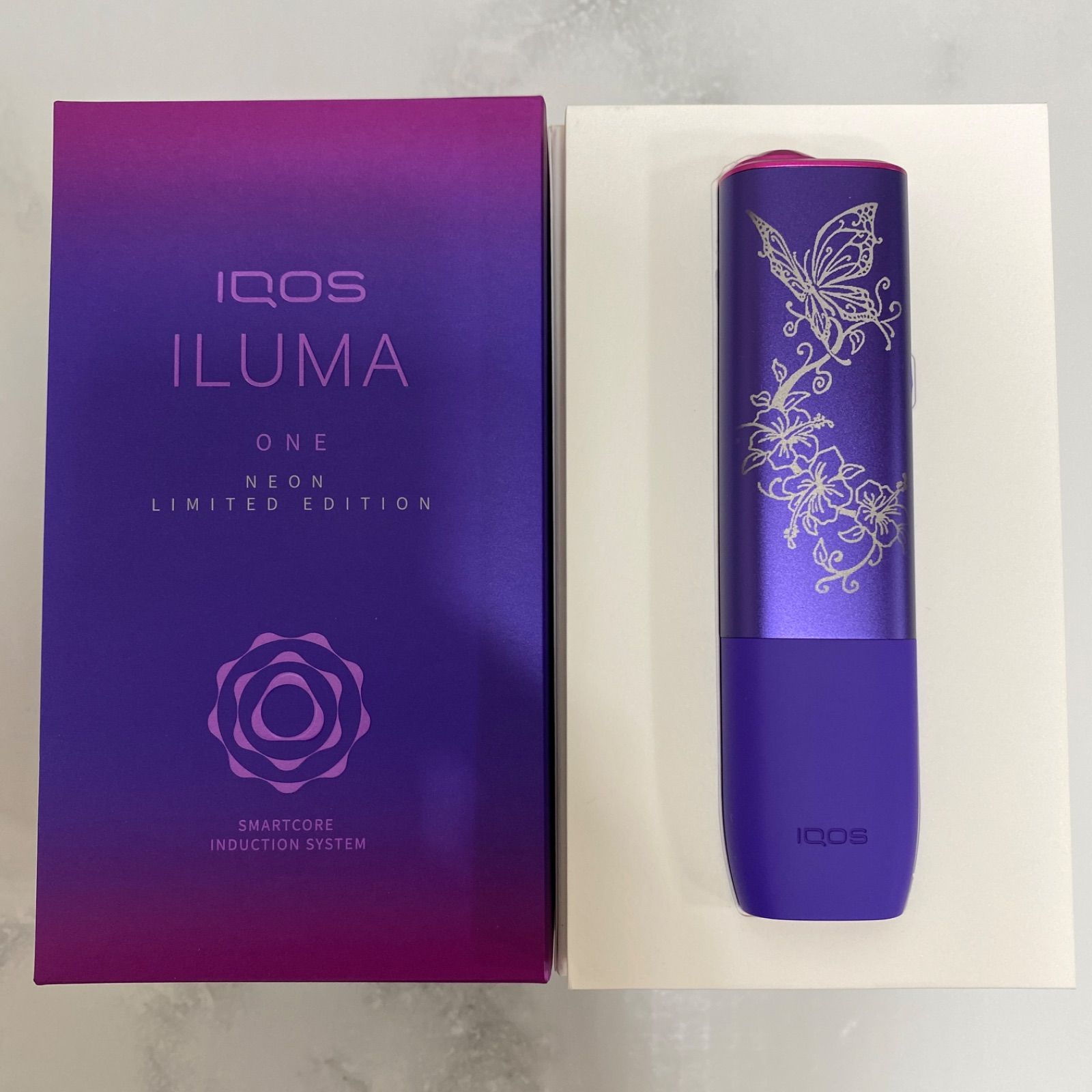 iQOS ILUMA ONE アイコス イルマ ワン レーザー加工 アゲハ蝶 ネオン