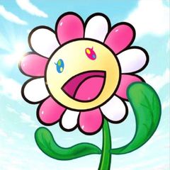 村上隆 版画 お花の玉の上にて、パンダの子供がすやすや。寝ています